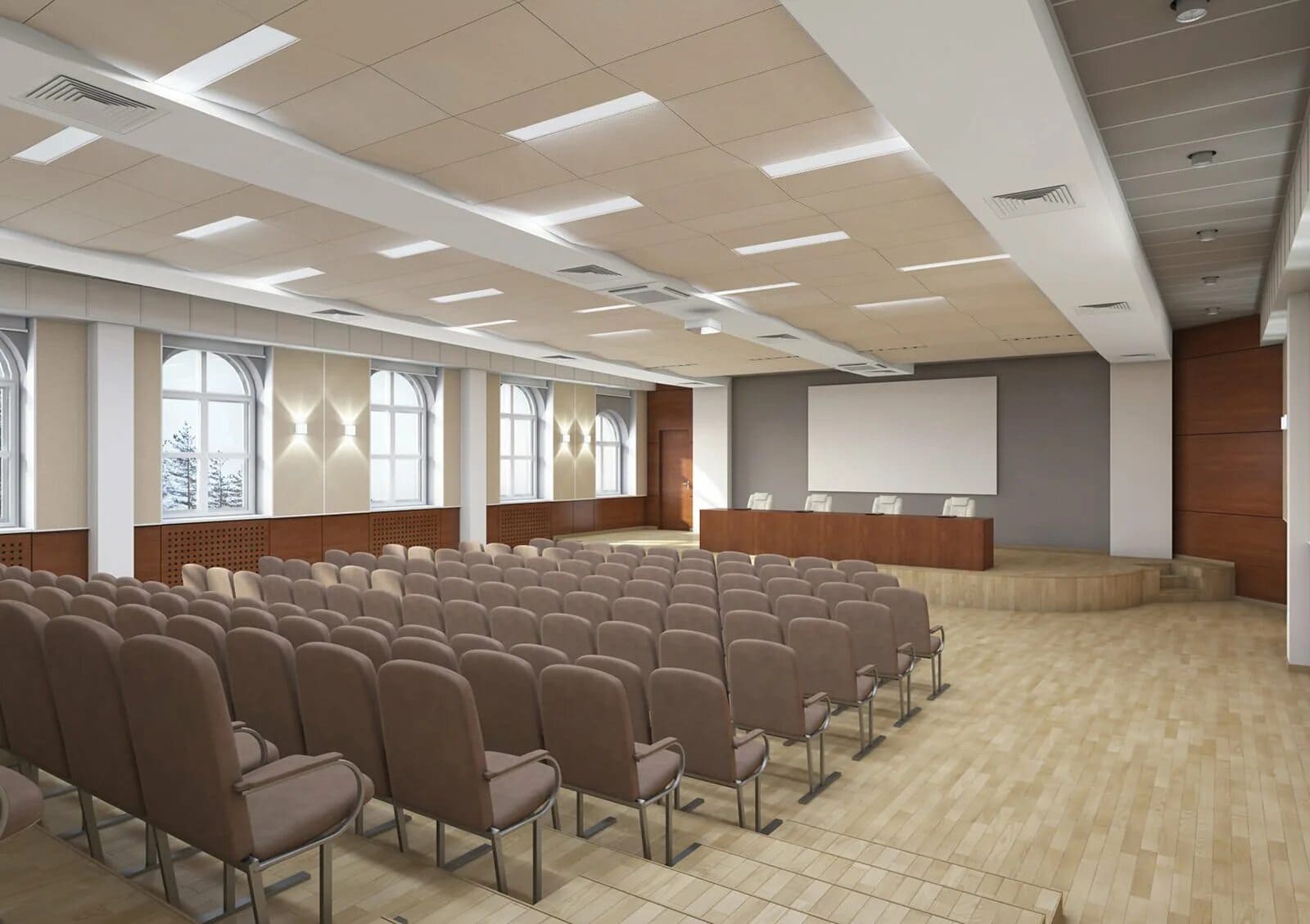 The newly renovated community hall.